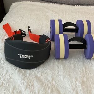 Fitness society  gear belt with dumbbells for the pool